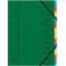 Exacompta 54123E Trieur agrafe avec elastiques 12 compartiments interieur en carte couleur vive. Classement de documents format 