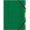 Exacompta 54123E Trieur agrafe avec elastiques 12 compartiments interieur en carte couleur vive. Classement de documents format 