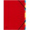 Exacompta 54125E Trieur agrafe avec elastiques 12 compartiments interieur en carte couleur vive. Classement de documents format 