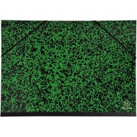 Exacompta - Ref. 542000E - 1 Carton a  dessin Annonay avec elastiques 32x45 cm - Pour documents au format A3 - vert