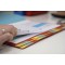 Exacompta 54245E Trieur agrafe avec elastiques 24 compartiments interieur en carte couleur vive. Classement de docume