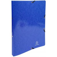 Exacompta - ref. 54882E - 1 Classeur carte lustree pelliculee avec elastiques - 2 anneaux ronds diametre 15mm - Dos 20mm - Dimen