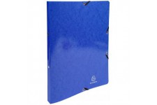 Exacompta - ref. 54882E - 1 Classeur carte lustree pelliculee avec elastiques - 2 anneaux ronds diametre 15mm - Dos 20mm - Dimen