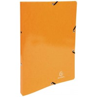 Exacompta - ref. 54884E - 1 Classeur carte lustree pelliculee avec elastiques - 2 anneaux ronds diametre 15mm - Dos 20mm - Dimen