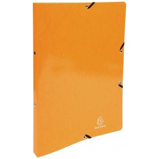 Exacompta - ref. 54884E - 1 Classeur carte lustree pelliculee avec elastiques - 2 anneaux ronds diametre 15mm - Dos 20mm - Dimen