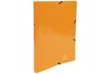 Exacompta - ref. 54884E - 1 Classeur carte lustree pelliculee avec elastiques - 2 anneaux ronds diametre 15mm - Dos 20mm - Dimen
