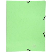 Exacompta - ref. 54893E - 1 Classeur carte lustree pelliculee avec elastiques - 2 anneaux ronds diametre 15mm - Dos 