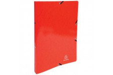 Exacompta - ref. 54895E - 1 Classeur carte lustree pelliculee avec elastiques - 2 anneaux ronds diametre 15 mm - Dos 20 mm - Dim