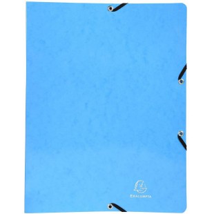 Exacompta - ref. 54897E - 1 Classeur carte lustree pelliculee avec elastiques - 2 anneaux ronds diametre 15mm - Dos 20mm - Dimen