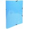 Exacompta - ref. 54897E - 1 Classeur carte lustree pelliculee avec elastiques - 2 anneaux ronds diametre 15mm - Dos 20mm - Dimen