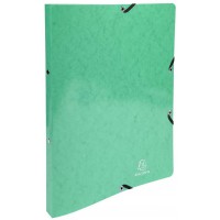 Exacompta - ref. 54898E - 1 Classeur carte lustree pelliculee avec elastiques - 2 anneaux ronds diametre 15mm - Dos 20mm - Dimen