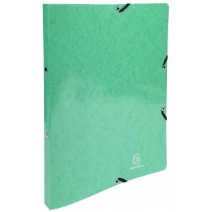 Exacompta - ref. 54898E - 1 Classeur carte lustree pelliculee avec elastiques - 2 anneaux ronds diametre 15mm - Dos 20mm - Dimen