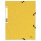 Lot de 10 : Exacompta - 55300e - Chemise a 3 rabats avec elastique - 4,5/10eme etiquette au dos - Coloris Assortis - Carte lust