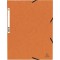 Lot de 10 : Chemise a elastique 3 rabats carte lustree 355gm nature future - a4