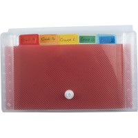 Exacompta - Ref. 55498E - 1 Trieur pocket 6 compartiments en polypropylene Crystal - 11x18cm - Cristal