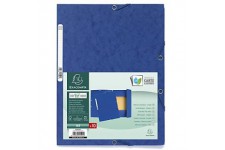 Exacompta 3 Rabat Dossier avec label A4 Bleu Ring Binder (A4, bleu, A4, 240 mm, 320 mm