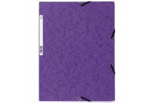 Exacompta - Ref. 55508SE - 1 chemise a elastiques 3 rabats en carte lustree 400 g/m²- Dimensions exterieures : 24 x