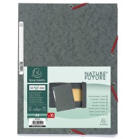 Exacompta Chemise cartonnee avec Rabat elastique 24 x 32 cm Gris