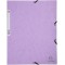 Exacompta - Ref. 55535E - 1 chemise a elastiques 3 rabats en carte lustree 400 g/m²- Dimensions exterieures : 24 x 