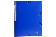 Lot de 25 : Exacompta - Ref. 55800E - 1 Chemise a elastiques 3 rabats PP OPAK - A4 - couleur aleatoire