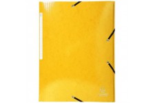 Exacompta Iderama 55828E Chemise a  3 rabats et elastique Jaune Format A4 Format A4