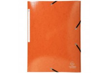 Exacompta 55836E Chemise a  3 rabats avec elastique IDERAMA 24x32 cm en carte lustree pelliculee brillante 425g monobloc permet 