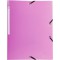 Lot de 10 : Exacompta - Ref. 55840E chemises a 3 rabats avec elastique OPAK 24x32 cm polypro 5/10 eme avec etiquette coloris