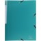 Lot de 10 : Exacompta - Ref. 55840E chemises a 3 rabats avec elastique OPAK 24x32 cm polypro 5/10 eme avec etiquette coloris