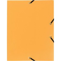 Exacompta 55909e chemise a 3 rabats avec elastique 24x32 cm polypro economique souple 4/10 eme coloris jaune