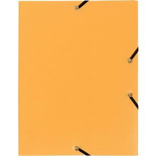 Exacompta 55909e chemise a 3 rabats avec elastique 24x32 cm polypro economique souple 4/10 eme coloris jaune