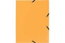 Exacompta 55909e chemise a 3 rabats avec elastique 24x32 cm polypro economique souple 4/10 eme coloris jaune