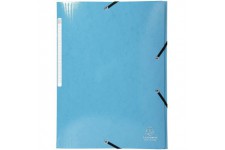 Lot de 25 : Exacompta 55929E Chemise a 3 rabats avec elastique IDERAMA 24x32 cm en carte lustree pelliculee brillante 600g monob