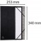 Exacompta - Ref 56090E - Un Trieur ALPHABETIQUE Ordenator a  elastique en Couverture Rigide 25,3x34 cm 24 Compartiments Noir