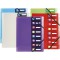 Lot de 10 : Exacompta - Ref 56610E - Un Trieur 3 Rabats a elastique et Fenetres Decoupees CRYSTAL COLOURS 8 Compartiments en Pol