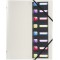 Lot de 10 : Exacompta - Ref 56610E - Un Trieur 3 Rabats a elastique et Fenetres Decoupees CRYSTAL COLOURS 8 Compartiments en Pol