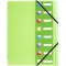 Lot de 10 : Exacompta - Ref 56610E - Un Trieur 3 Rabats a elastique et Fenetres Decoupees CRYSTAL COLOURS 8 Compartiments en Pol