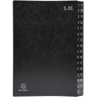 Exacompta Ordonator 57032E Trieur rigide economique 32 compartiments numeriques 24 x 34 Noir