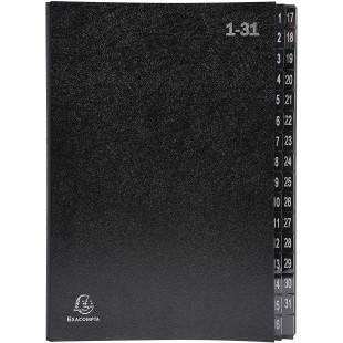 Exacompta Ordonator 57032E Trieur rigide economique 32 compartiments numeriques 24 x 34 Noir