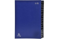 Exacompta Ordonator 57042E Trieur rigide economique 32 compartiments numeriques 24 x 34 Bleu