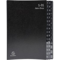 Exacompta Ordonator 57044E Trieur rigide economique 32 compartiments alphanumeriques 24 x 34 Noir