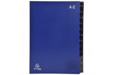 Exacompta Ordonator 57222E Trieur rigide economique 24 compartiments alphabetiques 24 x 34 Bleu