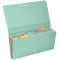 Lot de 4 : EXACOMPTA 58660E Pochette Ttrieur Aquarel en Carte Multicolore Pastel 6 Compartiments Fermeture par Pression Format 2