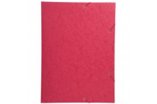 Exacompta - Ref. 59503E - Chemise a elastiques 3 rabats carte lustree 600gm² - A3 - rouge