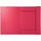 Exacompta - Ref. 59503E - Chemise a elastiques 3 rabats carte lustree 600gm² - A3 - rouge