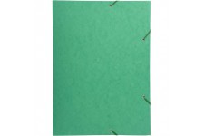 Exacompta - Ref. 59515E - Chemise a  elastiques 3 rabats carte lustree 600gm² - A3 - vert