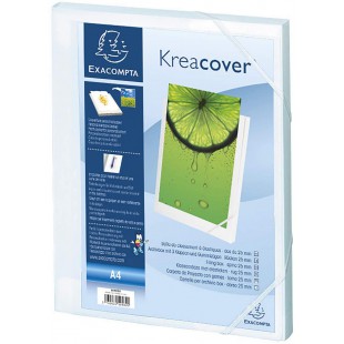 Exacompta Kreacover 59589E Boite de classement Opaque 7/10e 25 mm Blanc