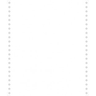 2000 FEUILLES DE LISTING BLANC 240X11" 1PLI BANDES CAROLL DETACHABLES 60G