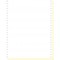EXACOMPTA 62422E "1000 feuilles de listing autocopiantes blanc/jaune 240x12"" 2plis Bandes Caroll Detachables" Blanc