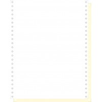 EXACOMPTA 62422E "1000 feuilles de listing autocopiantes blanc/jaune 240x12"" 2plis Bandes Caroll Detachables" Blanc