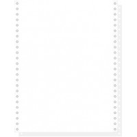 1000 FEUILLES DE LISTING AUTOCOPIANTES BLANC 240X12" 2PLIS BANDES CAROLL DETACHABLES
